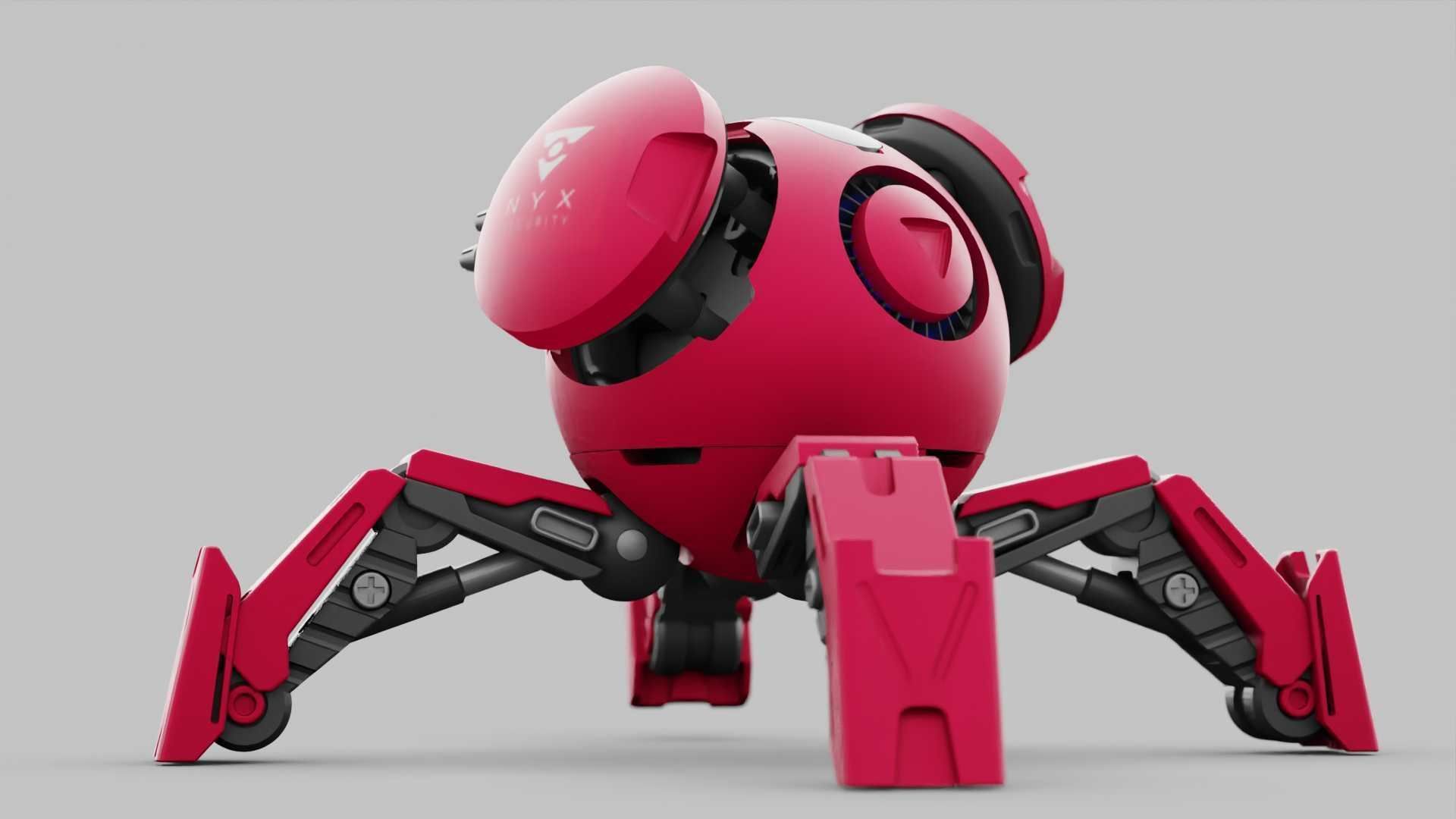 BALL DROID R-600 RIGGED 3D model_8