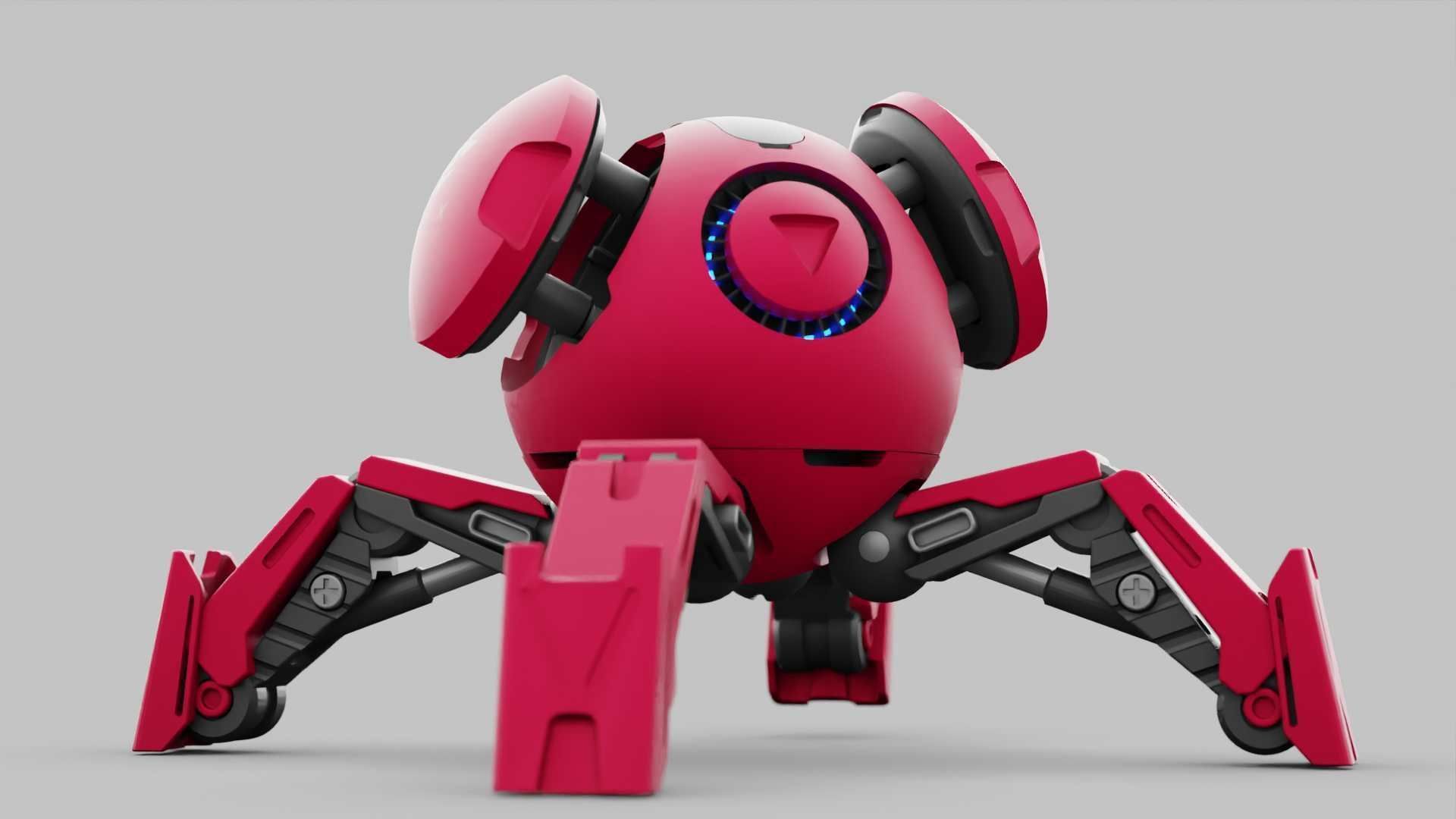 BALL DROID R-600 RIGGED 3D model_10