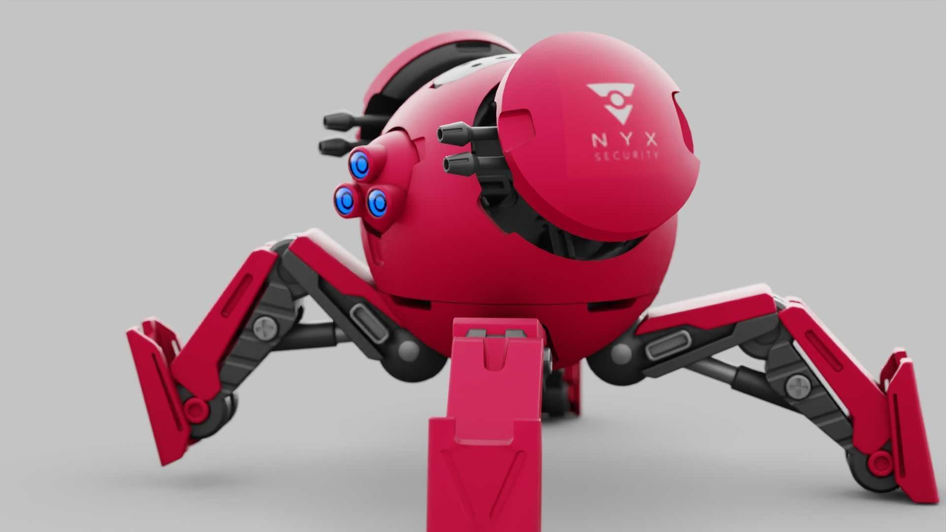 BALL DROID R-600 RIGGED 3D model_3