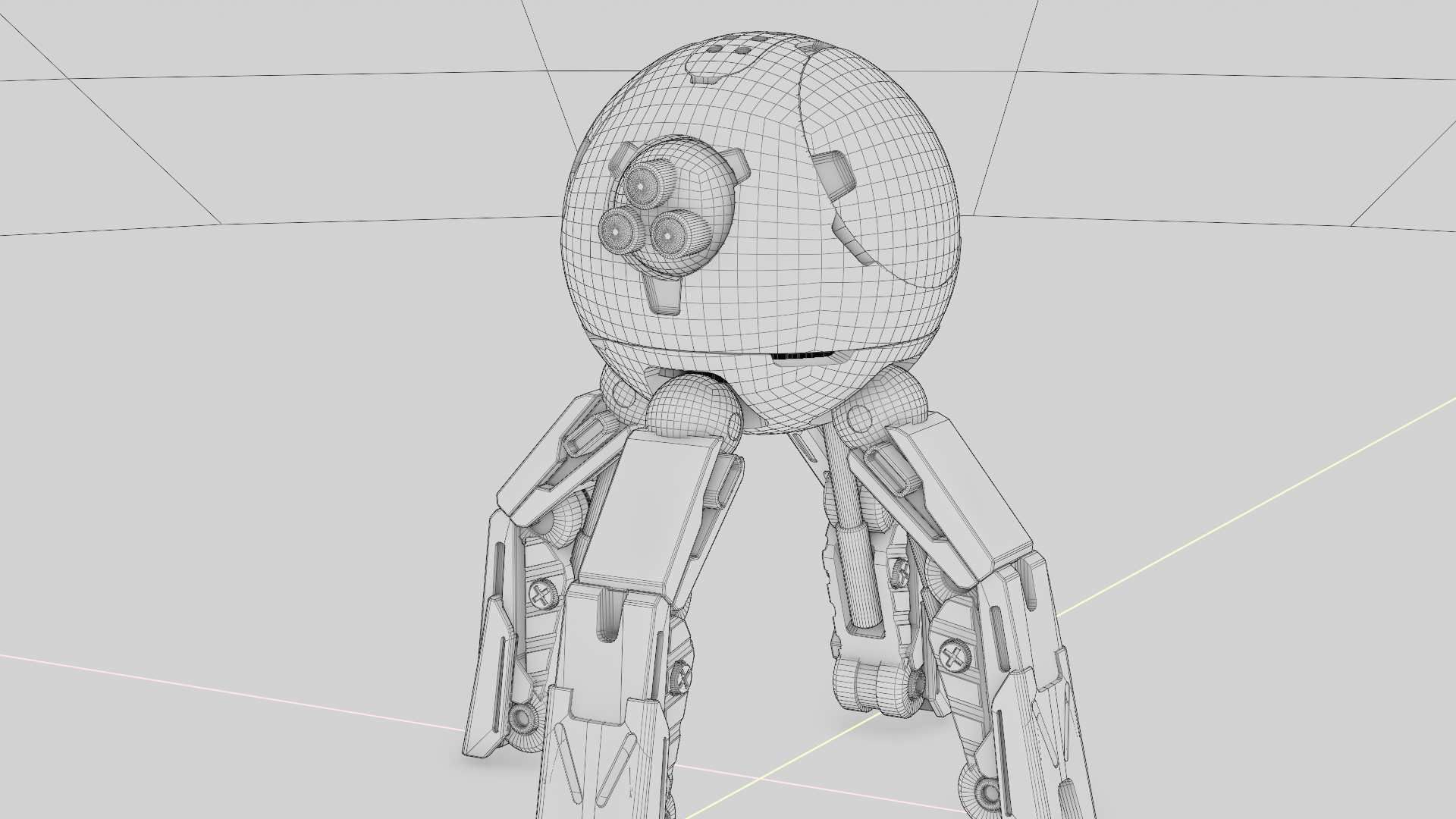 BALL DROID R-600 RIGGED 3D model_36