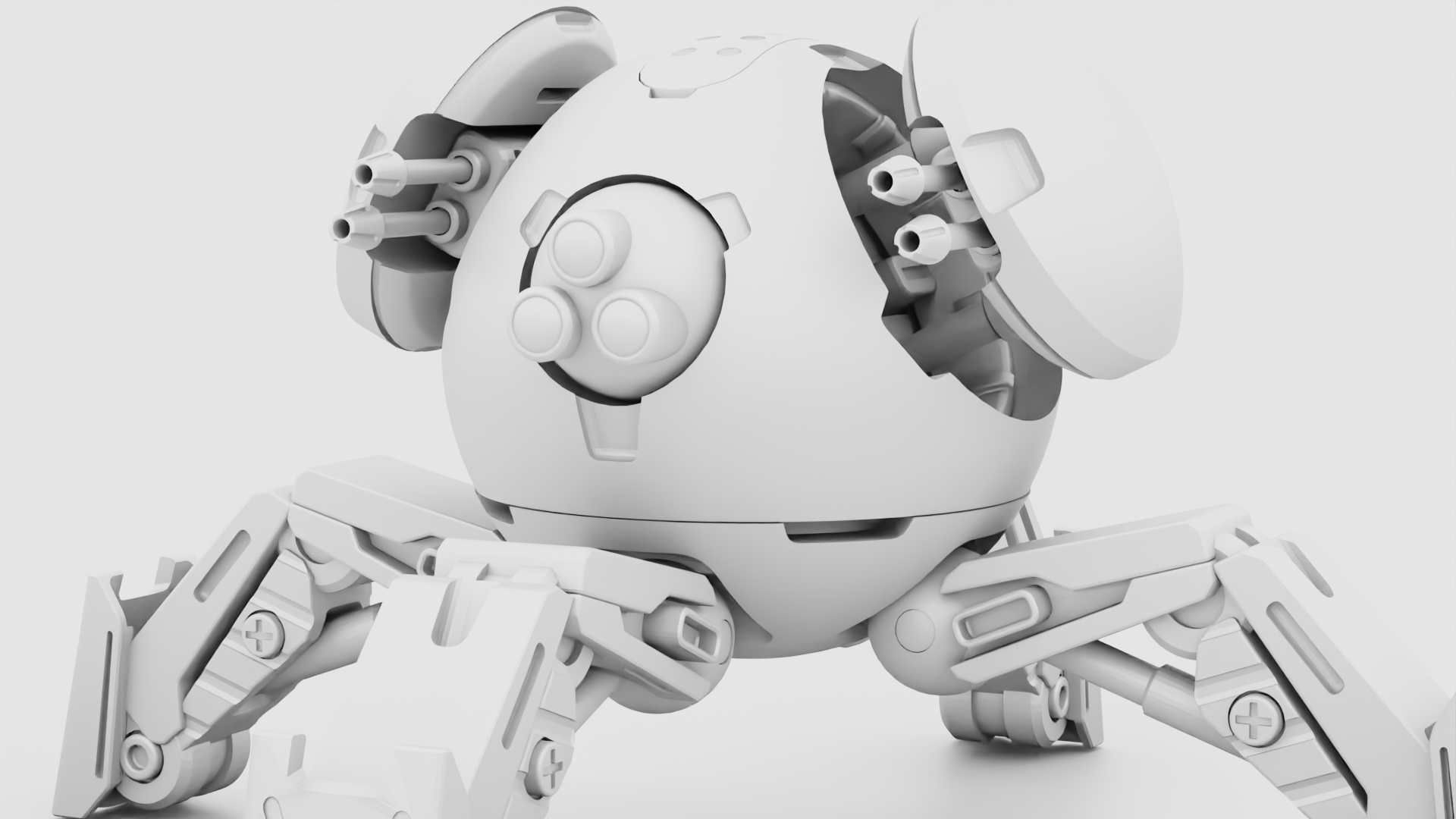 BALL DROID R-600 RIGGED 3D model_30