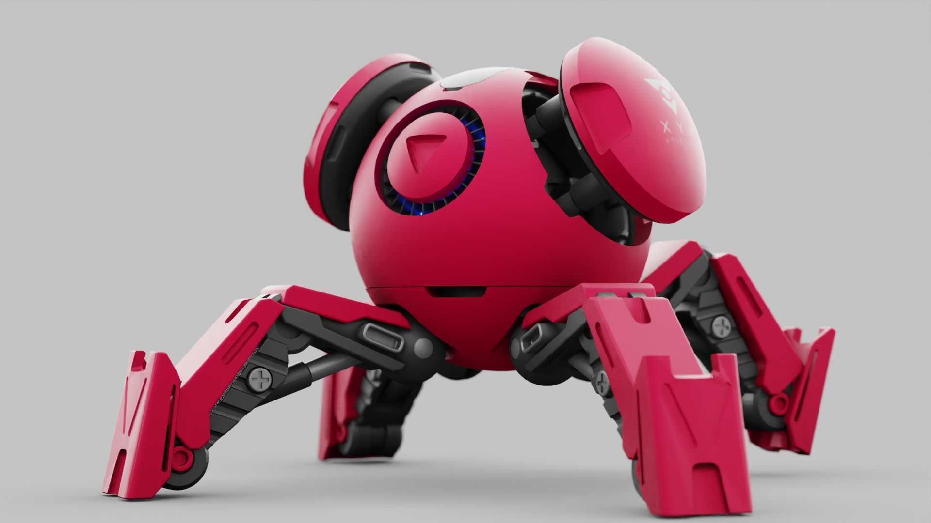 BALL DROID R-600 RIGGED 3D model_14