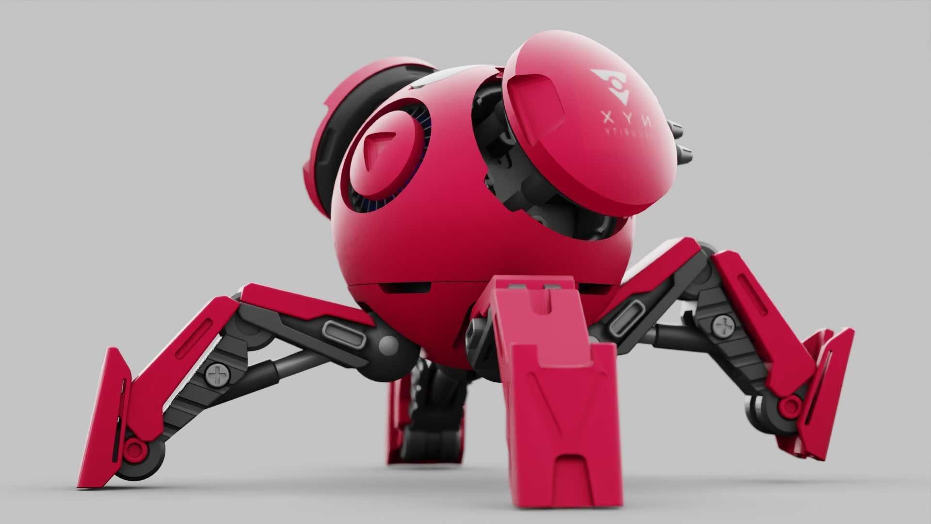 BALL DROID R-600 RIGGED 3D model_15