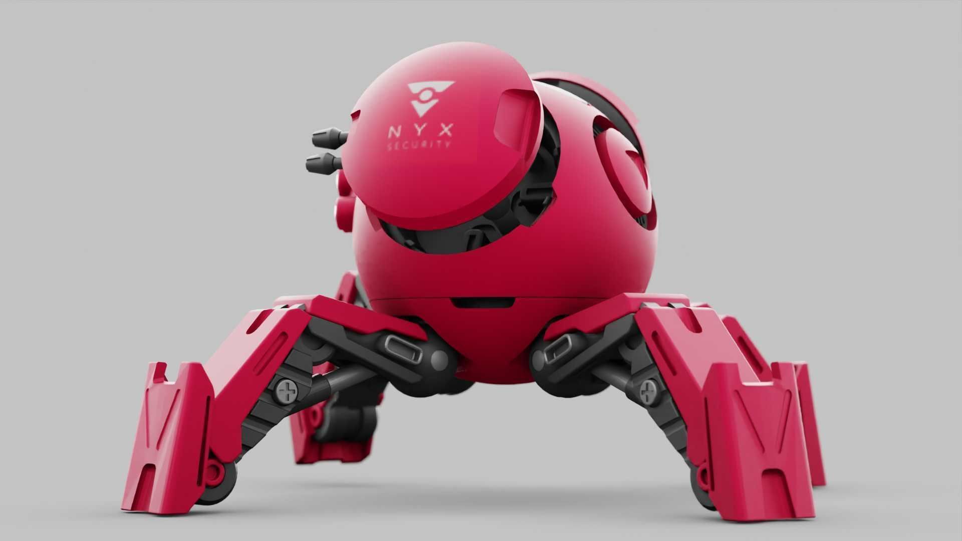 BALL DROID R-600 RIGGED 3D model_6