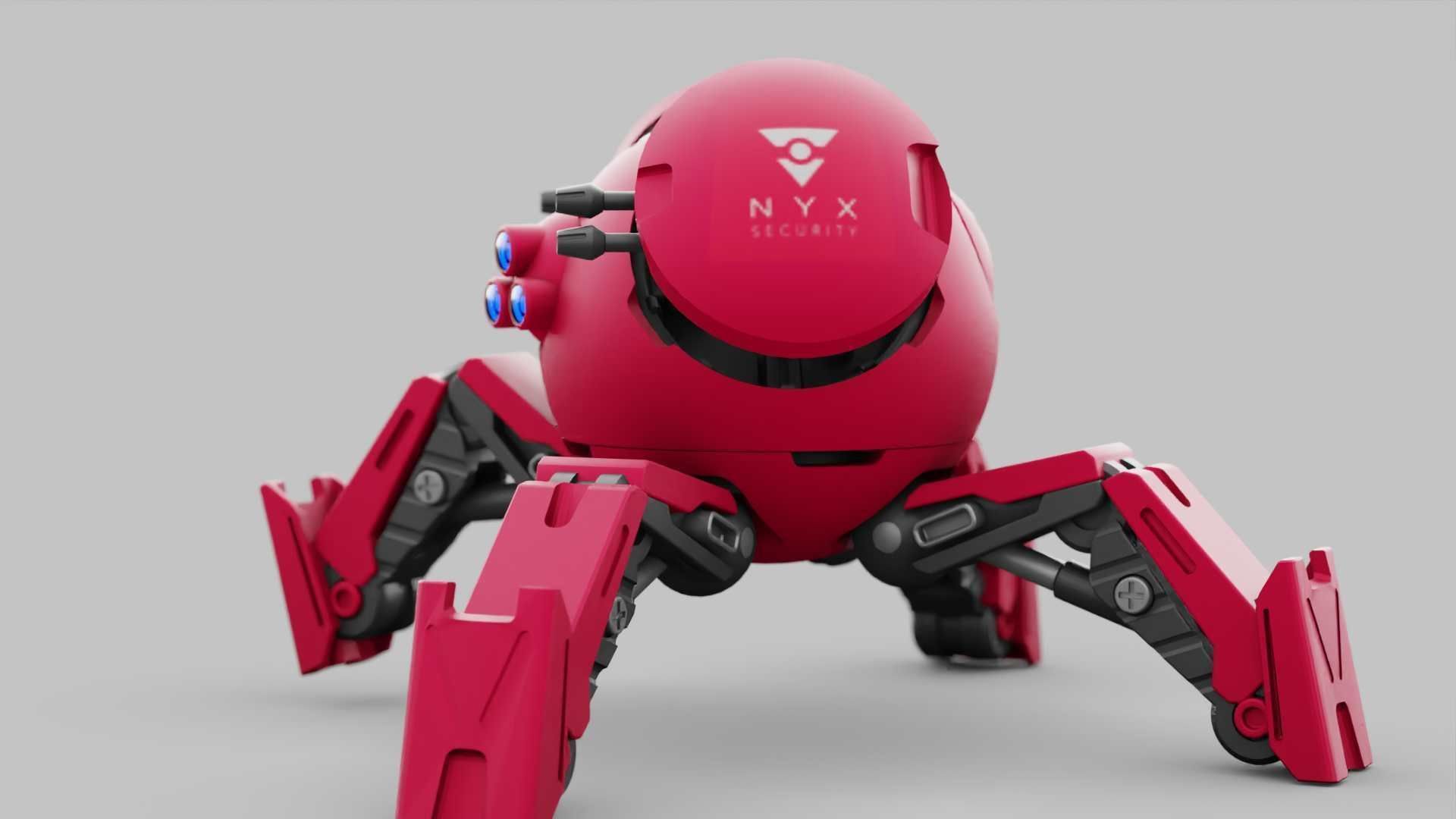 BALL DROID R-600 RIGGED 3D model_5