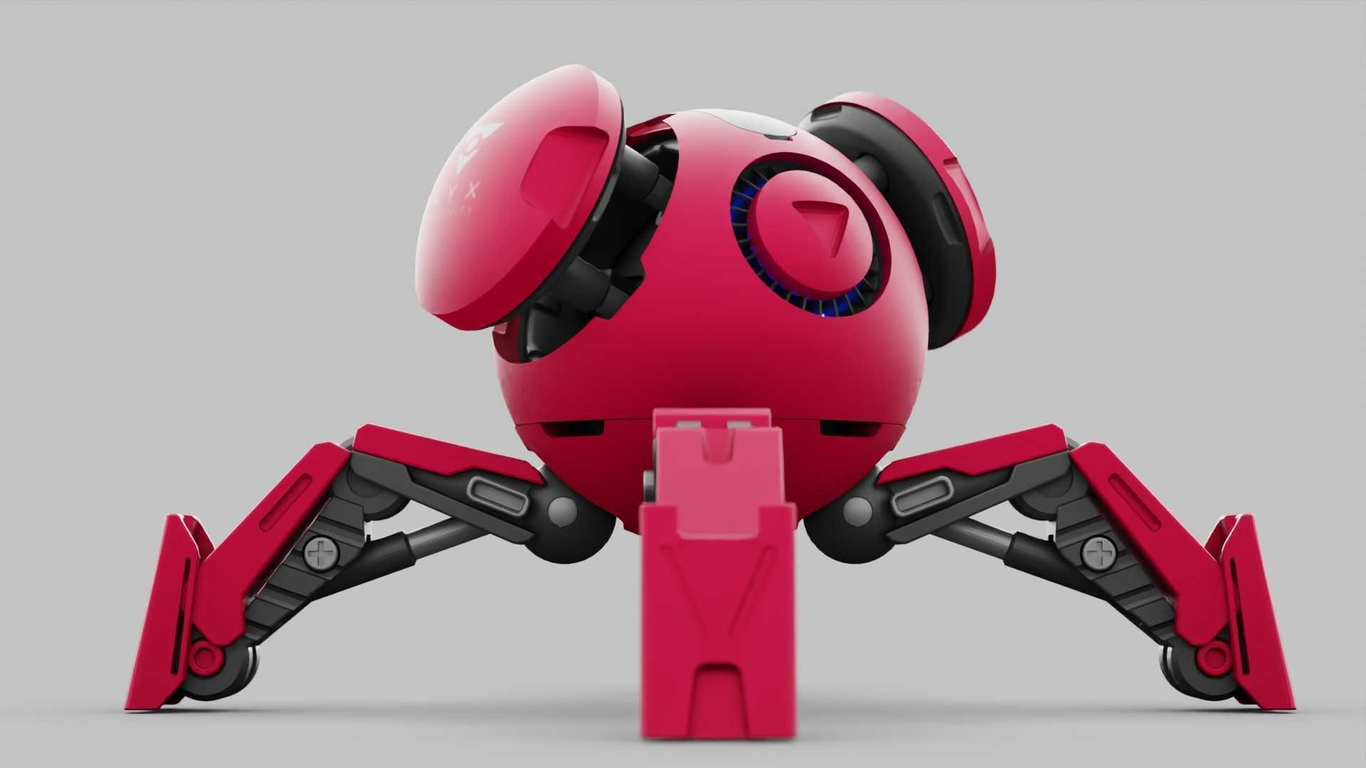 BALL DROID R-600 RIGGED 3D model_9