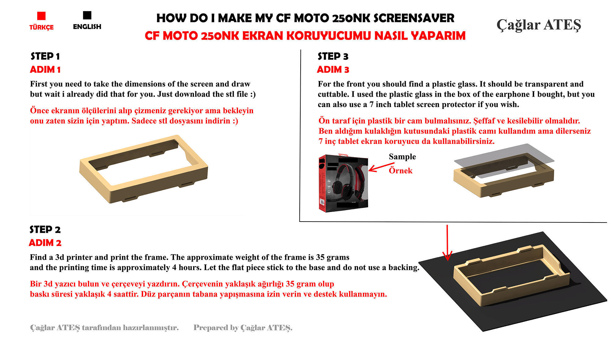 CFMOTO 250NK SCREENSAVER FRAME Free 3D print model_1