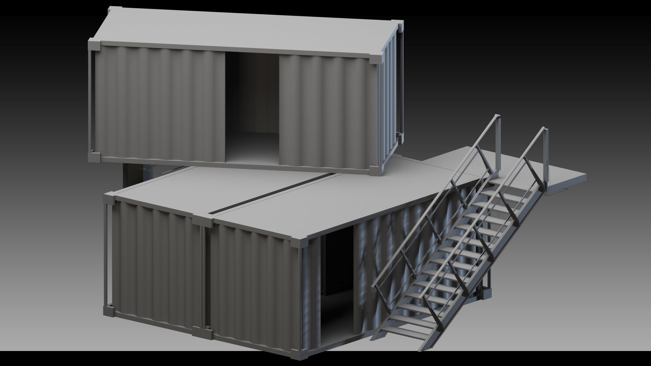18 Containers and Conex boxes- Vol 02- High detail 3d models 3D model_4