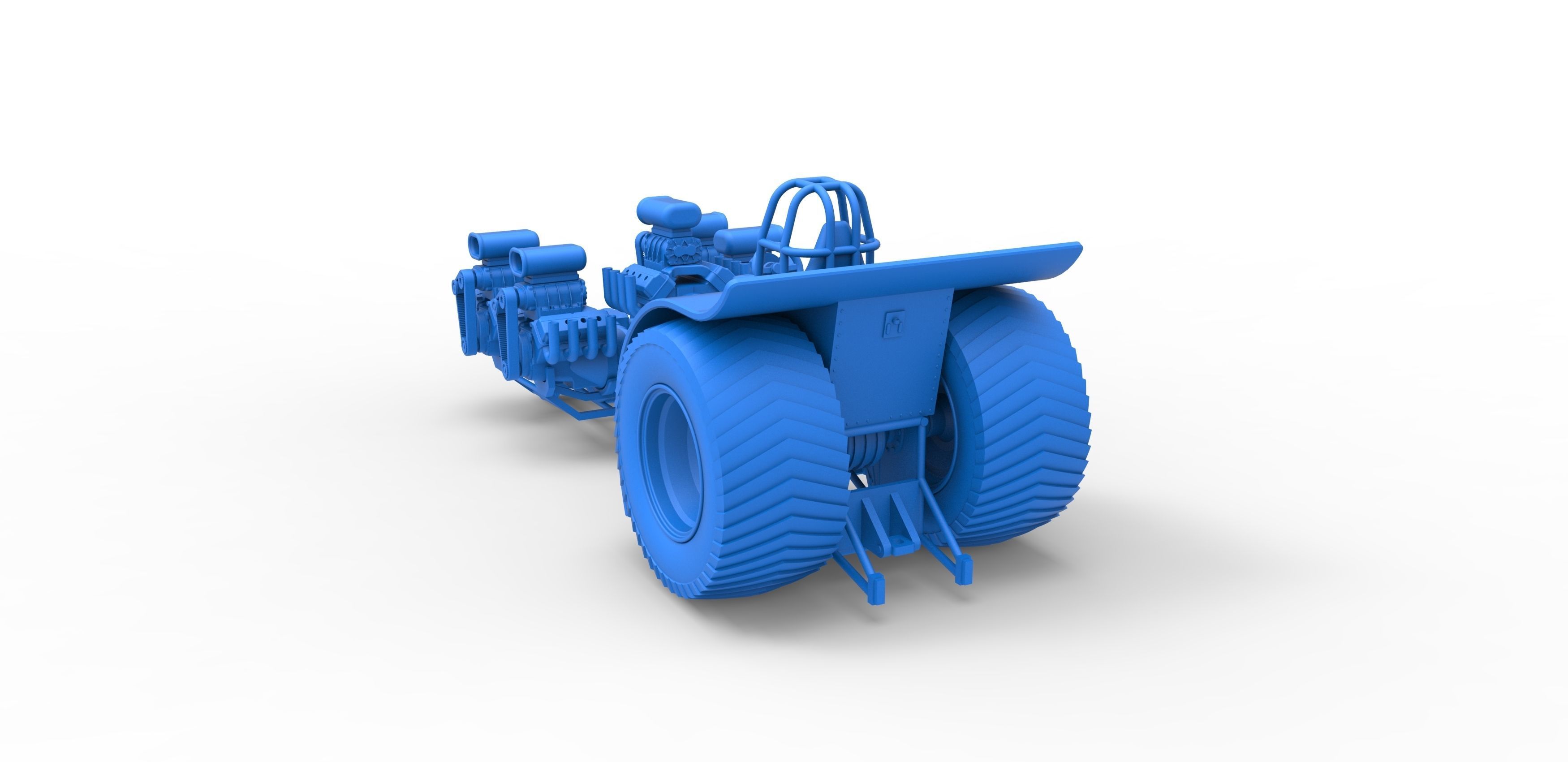 Pulling tractor with 5 engines V8 Version 5 Scale 1 to 25 3D print model_26