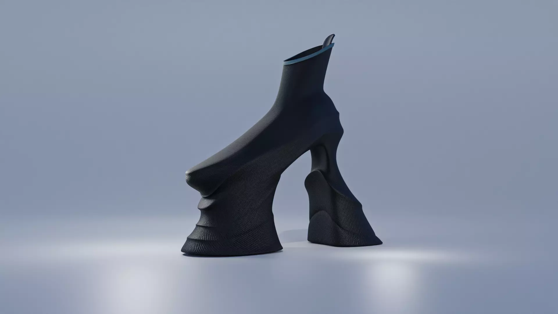 Platform high heels Low-poly 3D model_0