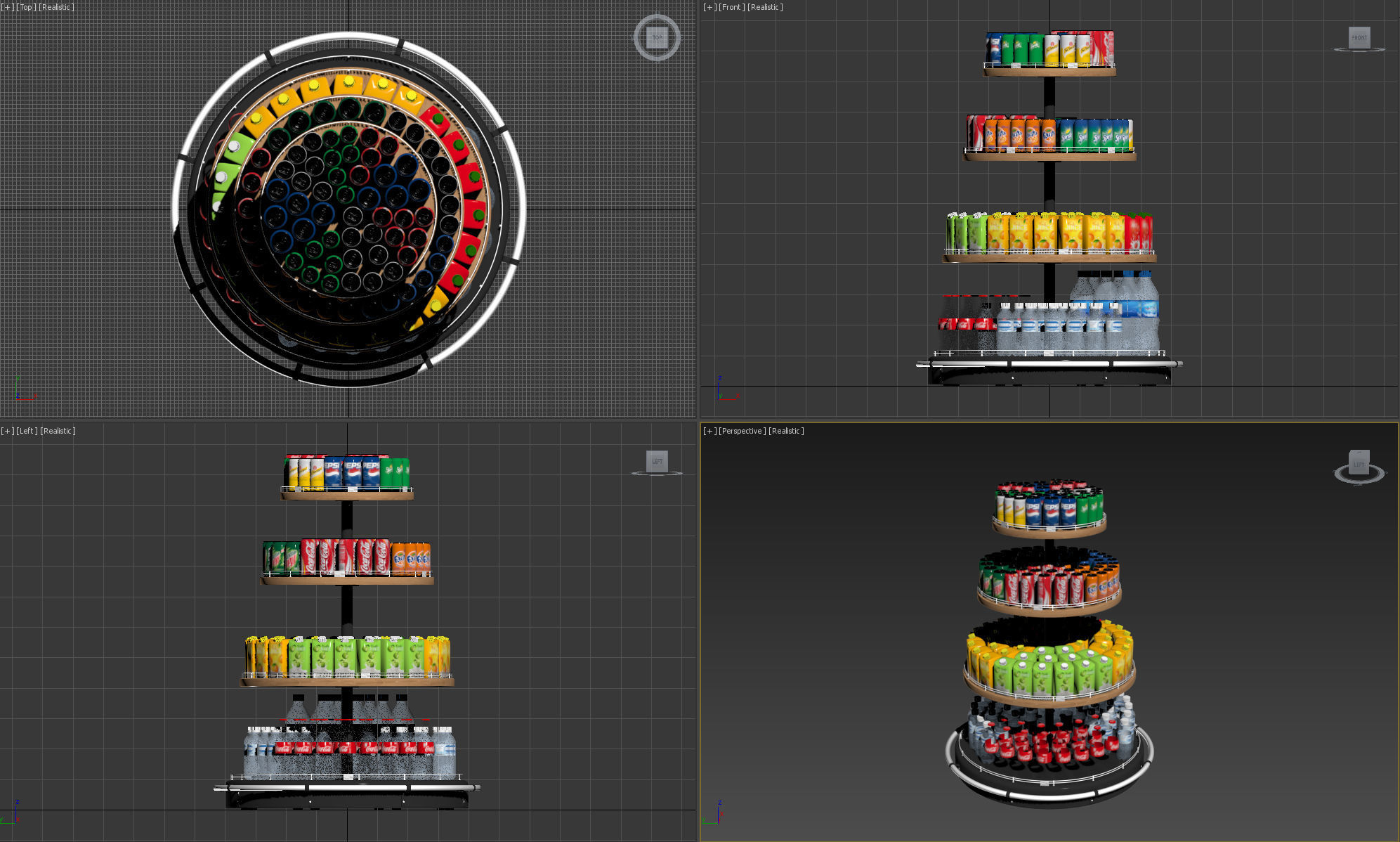 Rack with drinks 3D model_12