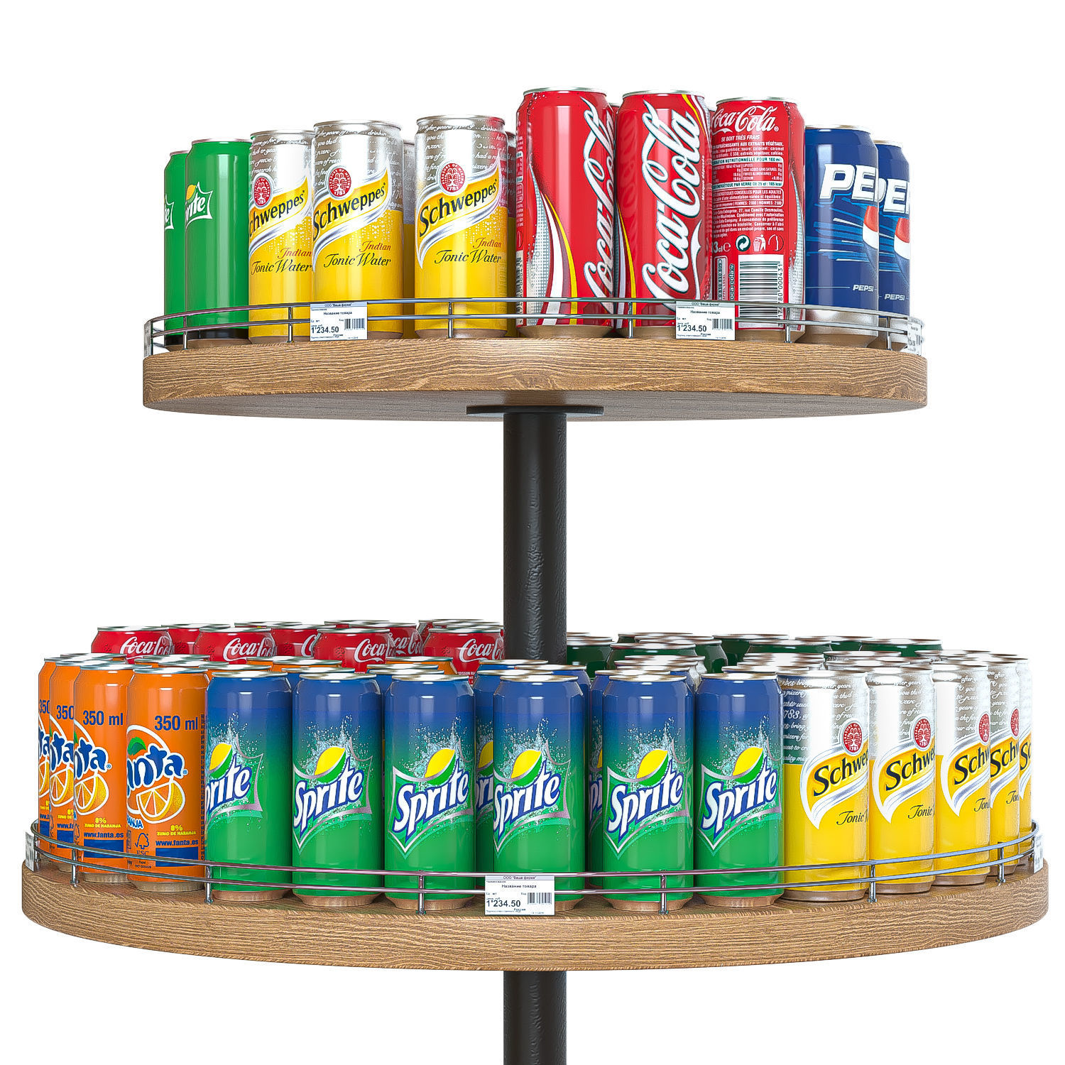 Rack with drinks 3D model_5
