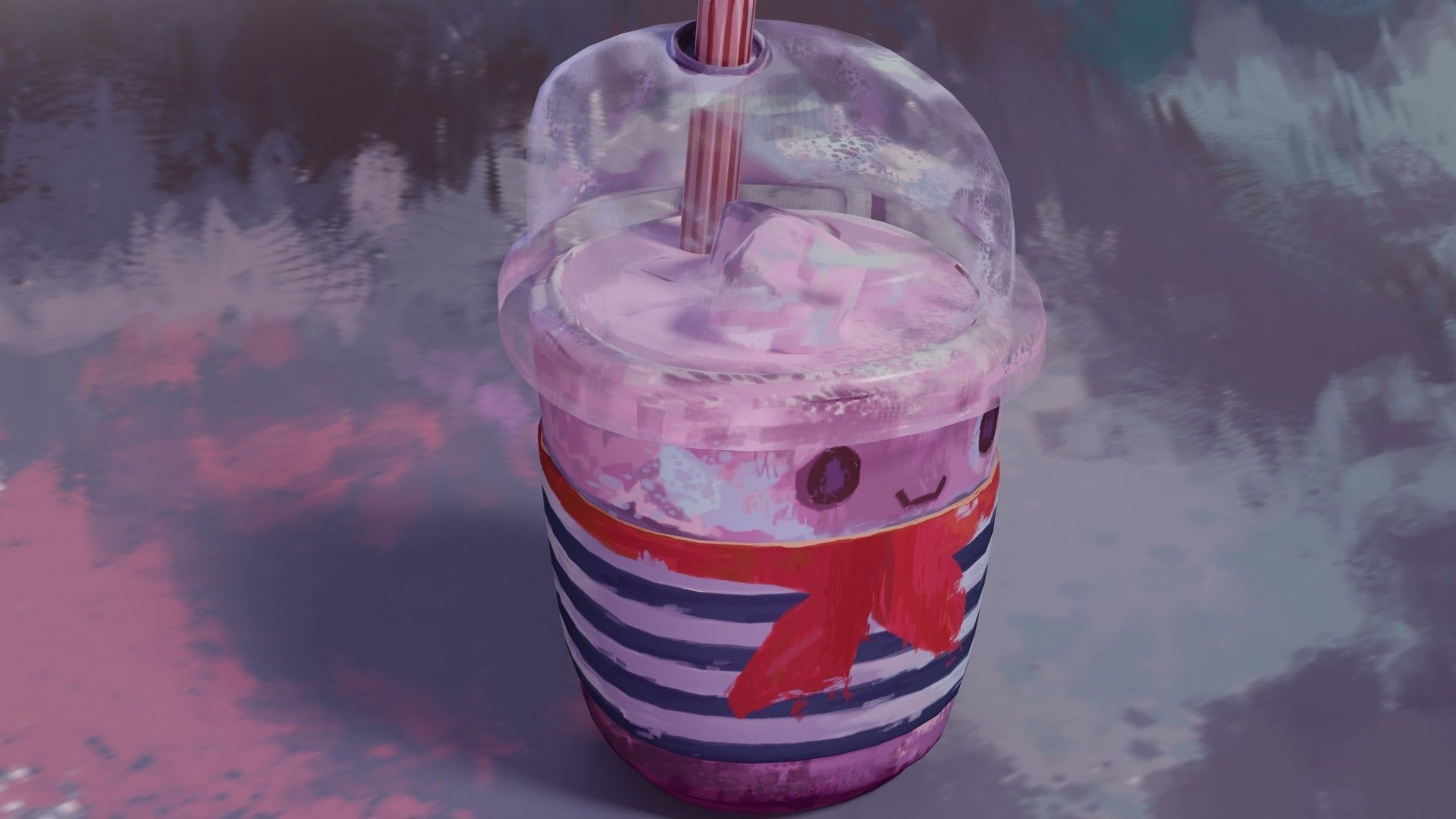 Stylized Gameready Milkshake Low-poly 3D model_2