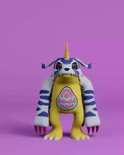 Gabumon sakura monster vinyl figure