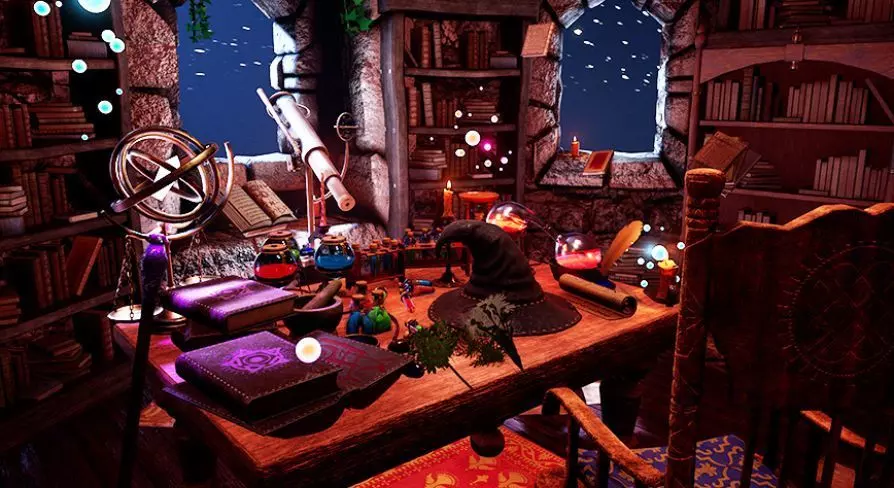 Wizard Room  89 Assets Low-poly 3D model_0