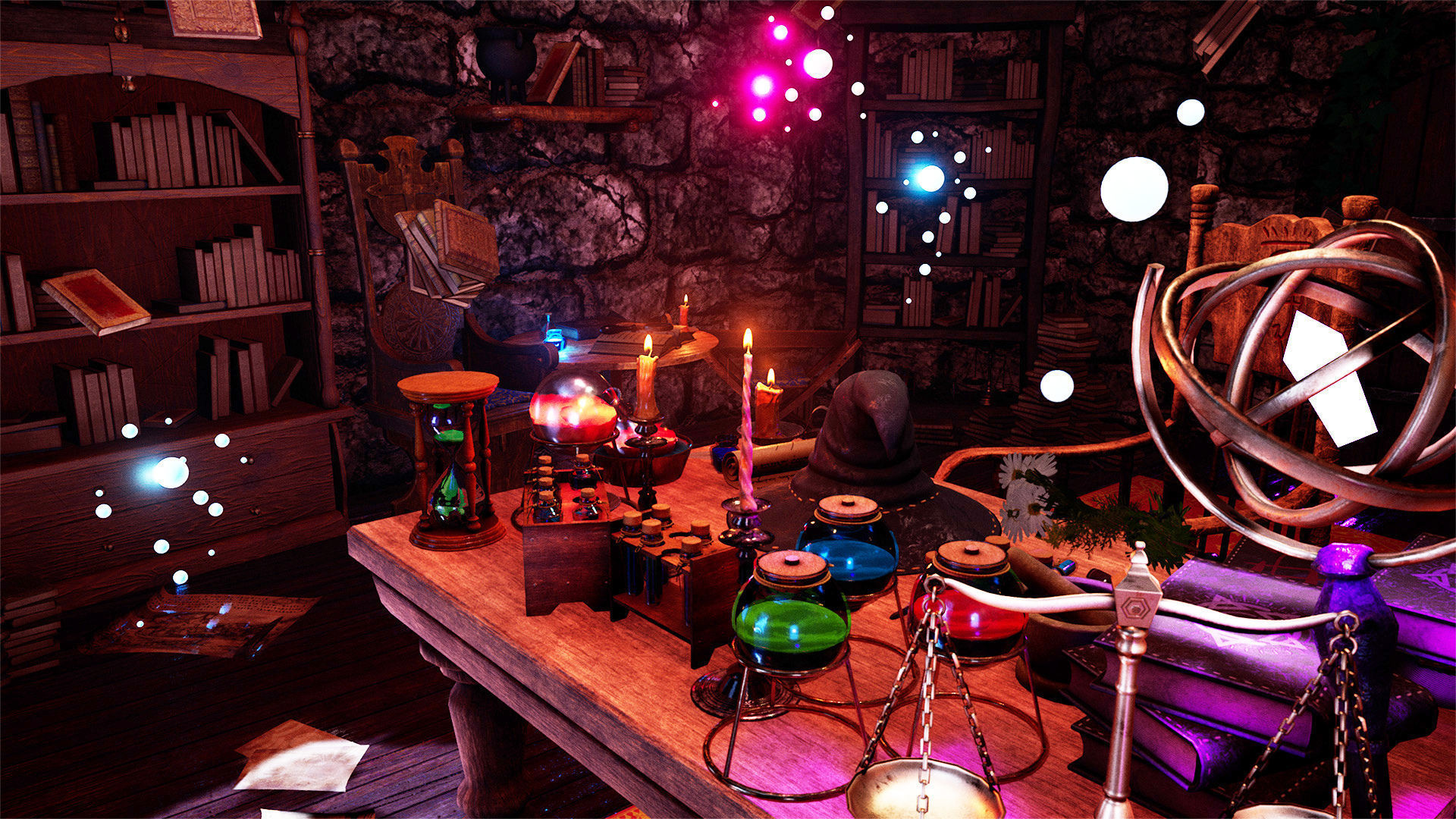 Wizard Room  89 Assets Low-poly 3D model_12