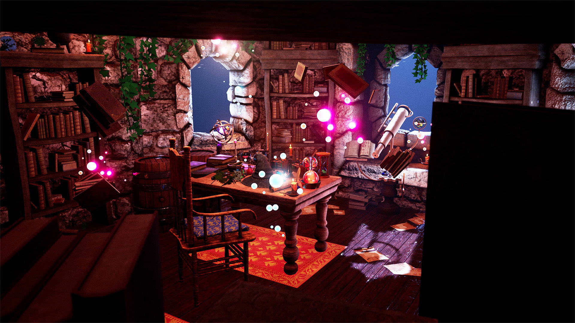 Wizard Room  89 Assets Low-poly 3D model_11