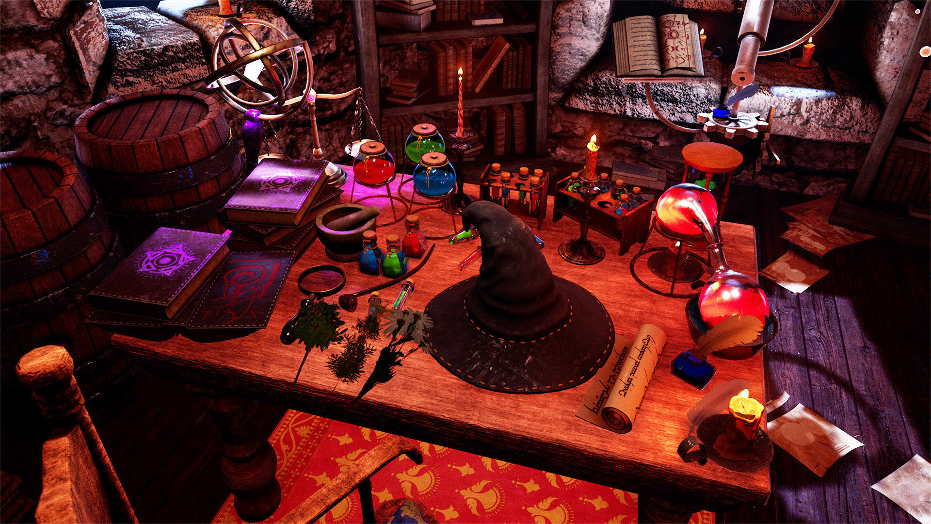 Wizard Room  89 Assets Low-poly 3D model_3