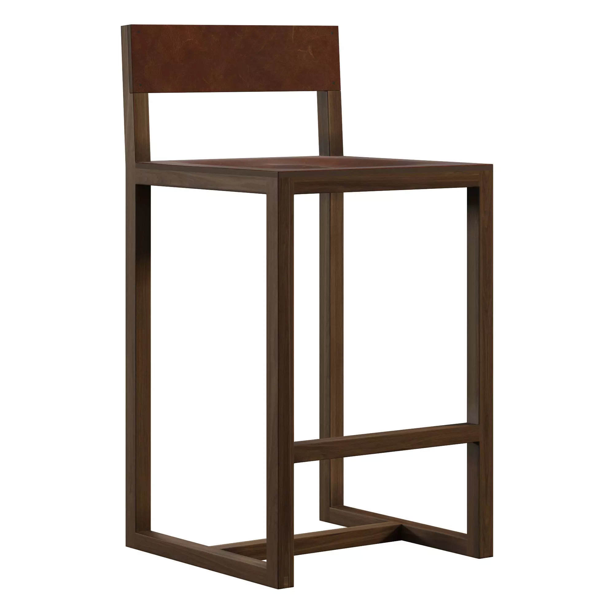 Square Guest Stool 3D model