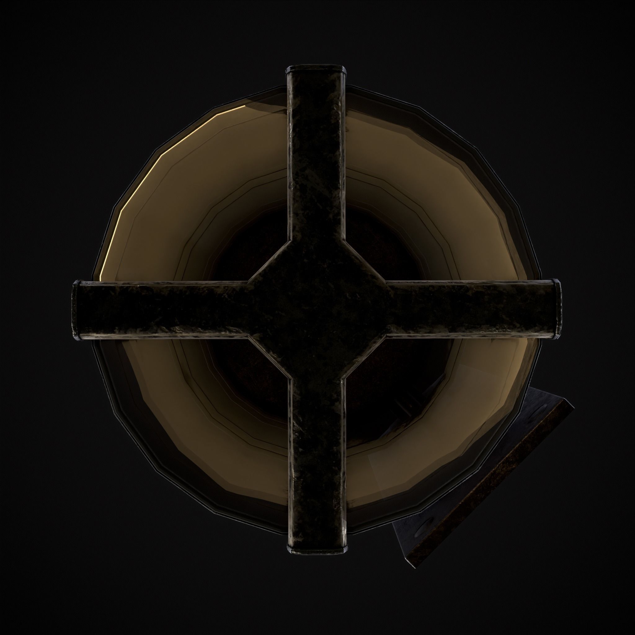 Wall Mounted Round Hanging Candle House Low-poly 3D model_11