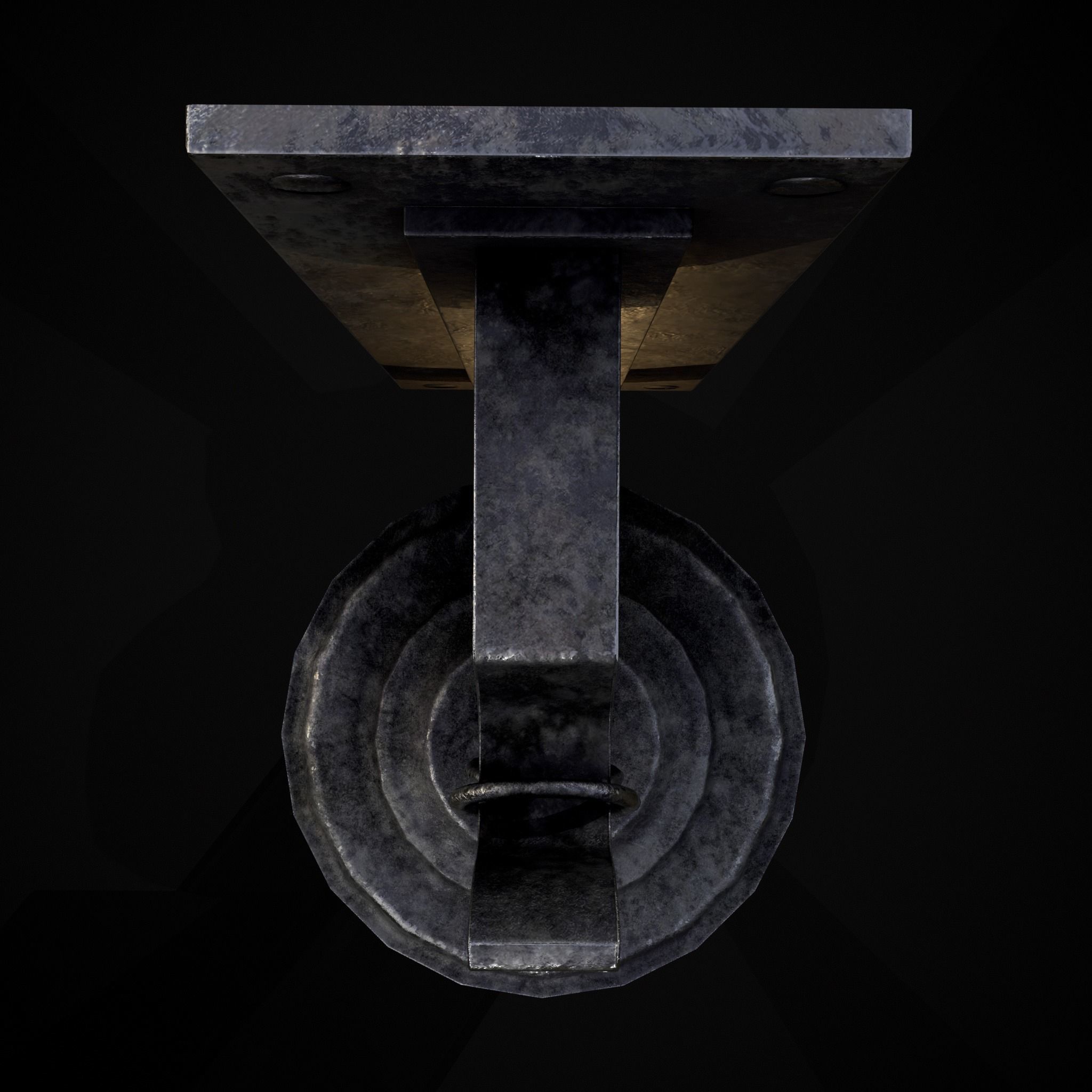 Wall Mounted Round Hanging Candle House Low-poly 3D model_13