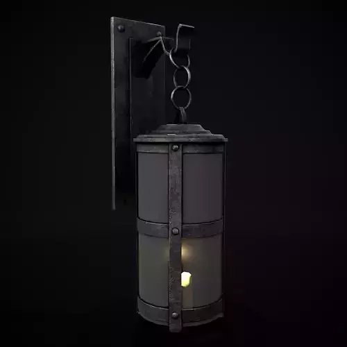 Wall Mounted Round Hanging Candle House Low-poly 3D model