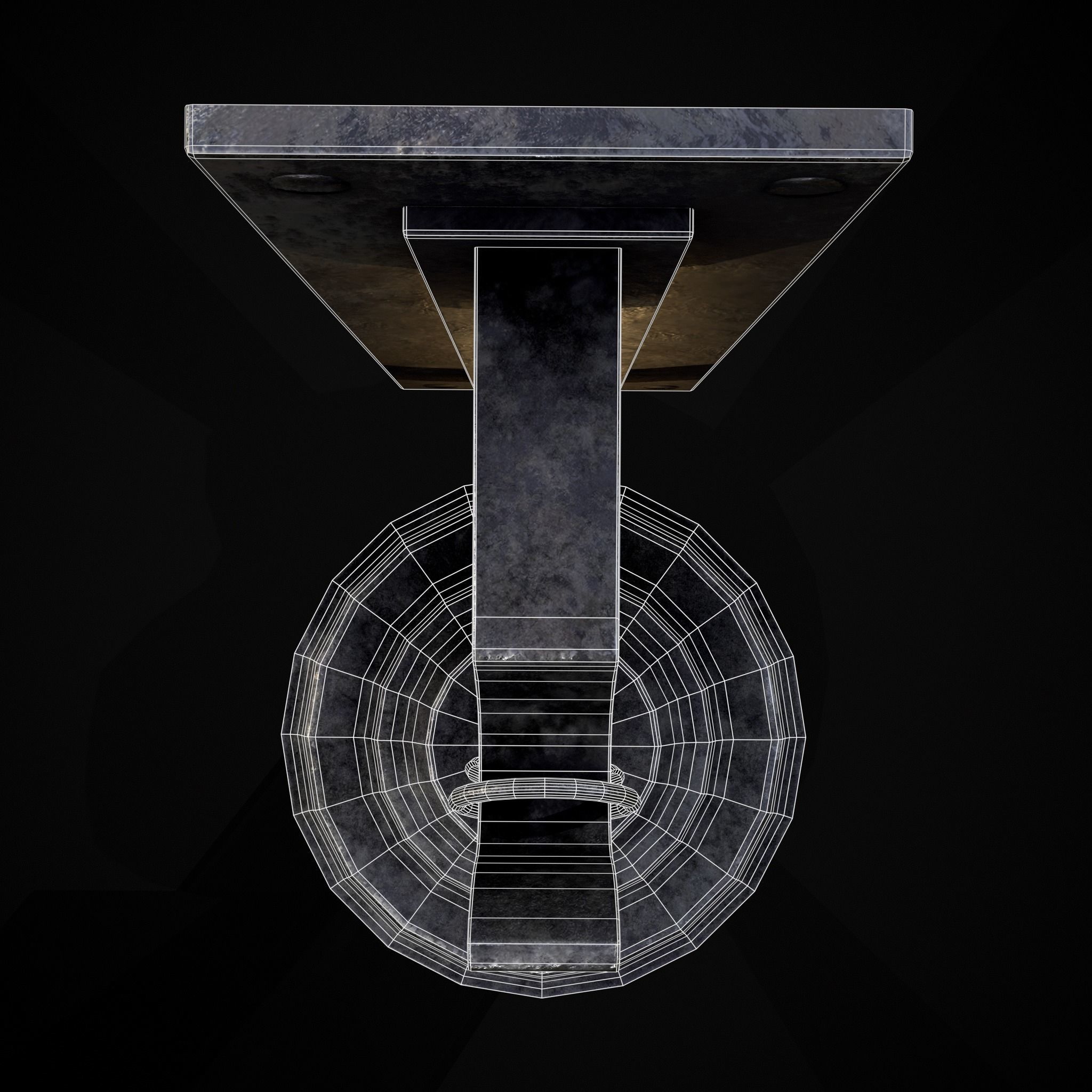 Wall Mounted Round Hanging Candle House Low-poly 3D model_14