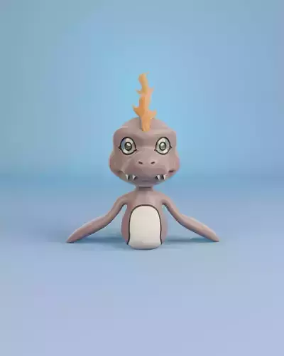 Bukamon toy dinosaur Free 3D print model