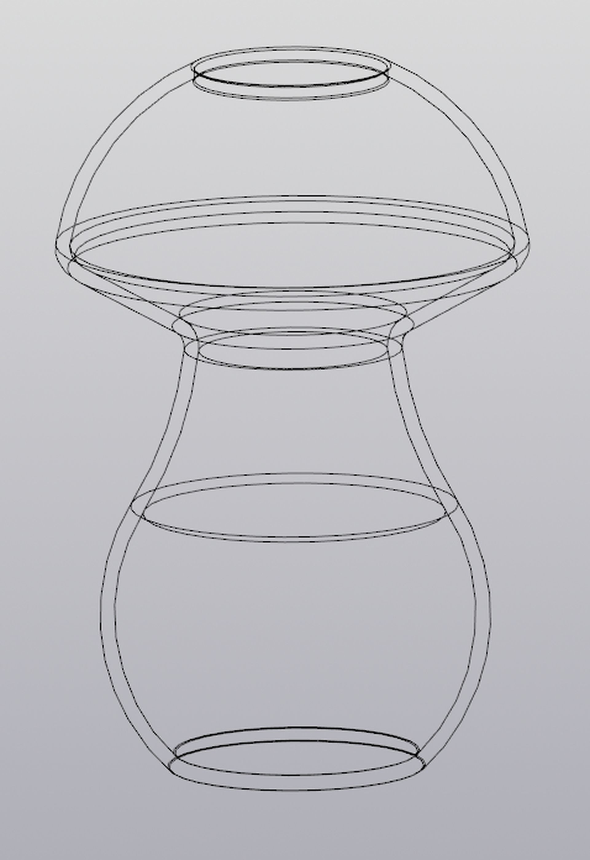 Vase Penholder Mushroom 3D print model_5