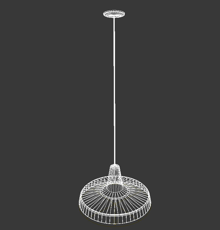 Black industrial copper lamp 3D model_12