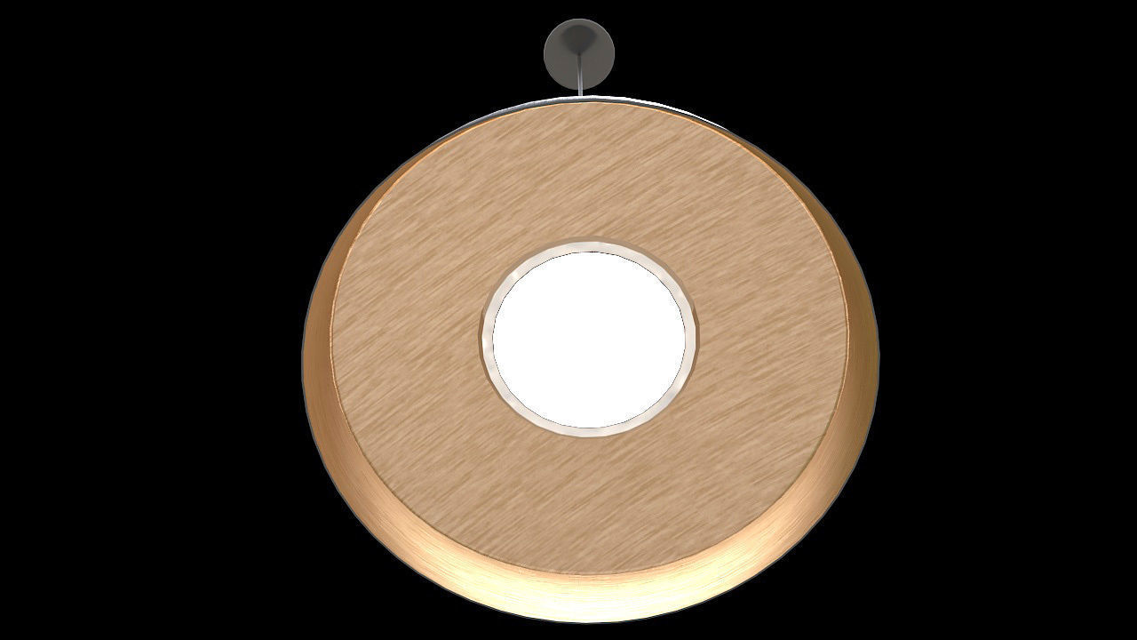 Black industrial copper lamp 3D model_4