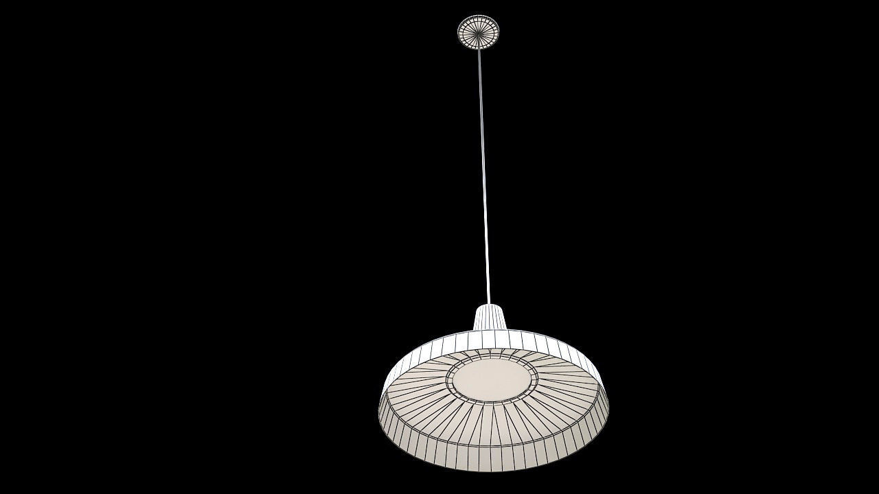 Black industrial copper lamp 3D model_6