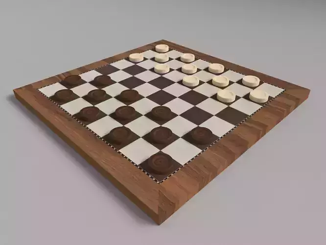 Wooden checkers