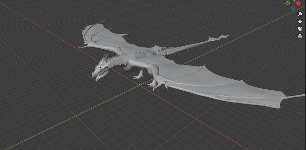 Dragon wyvern Low-Poly Low-poly 3D model_1