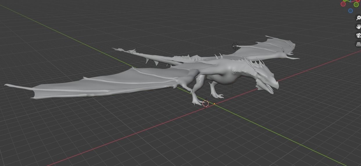 Dragon wyvern Low-Poly Low-poly 3D model_4
