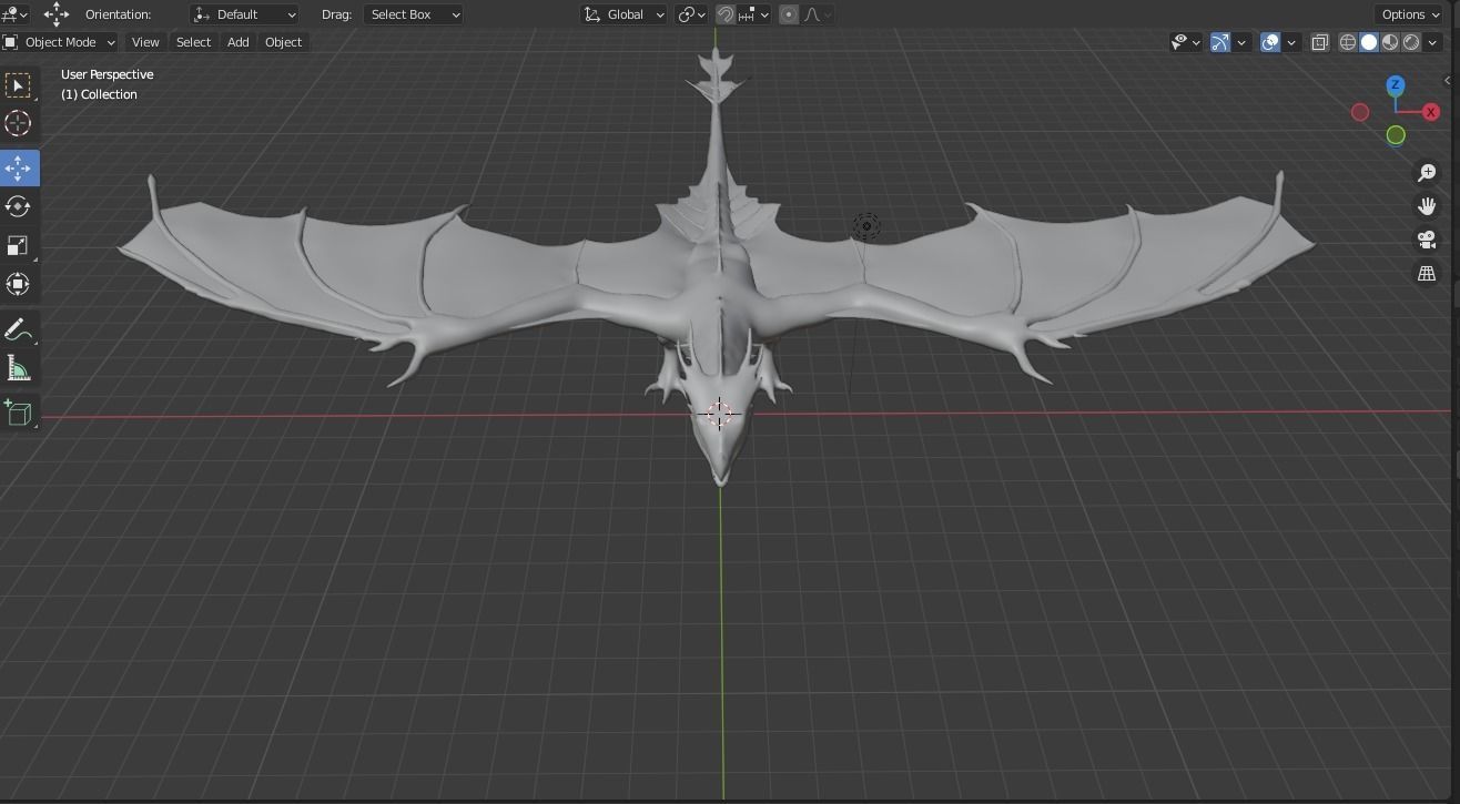 Dragon wyvern Low-Poly Low-poly 3D model_2