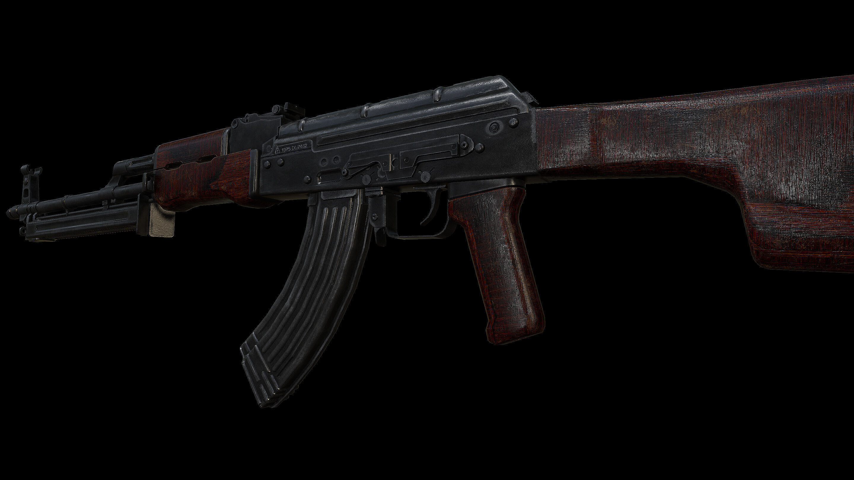 RPK Light Machine Gun Low-poly 3D model_5