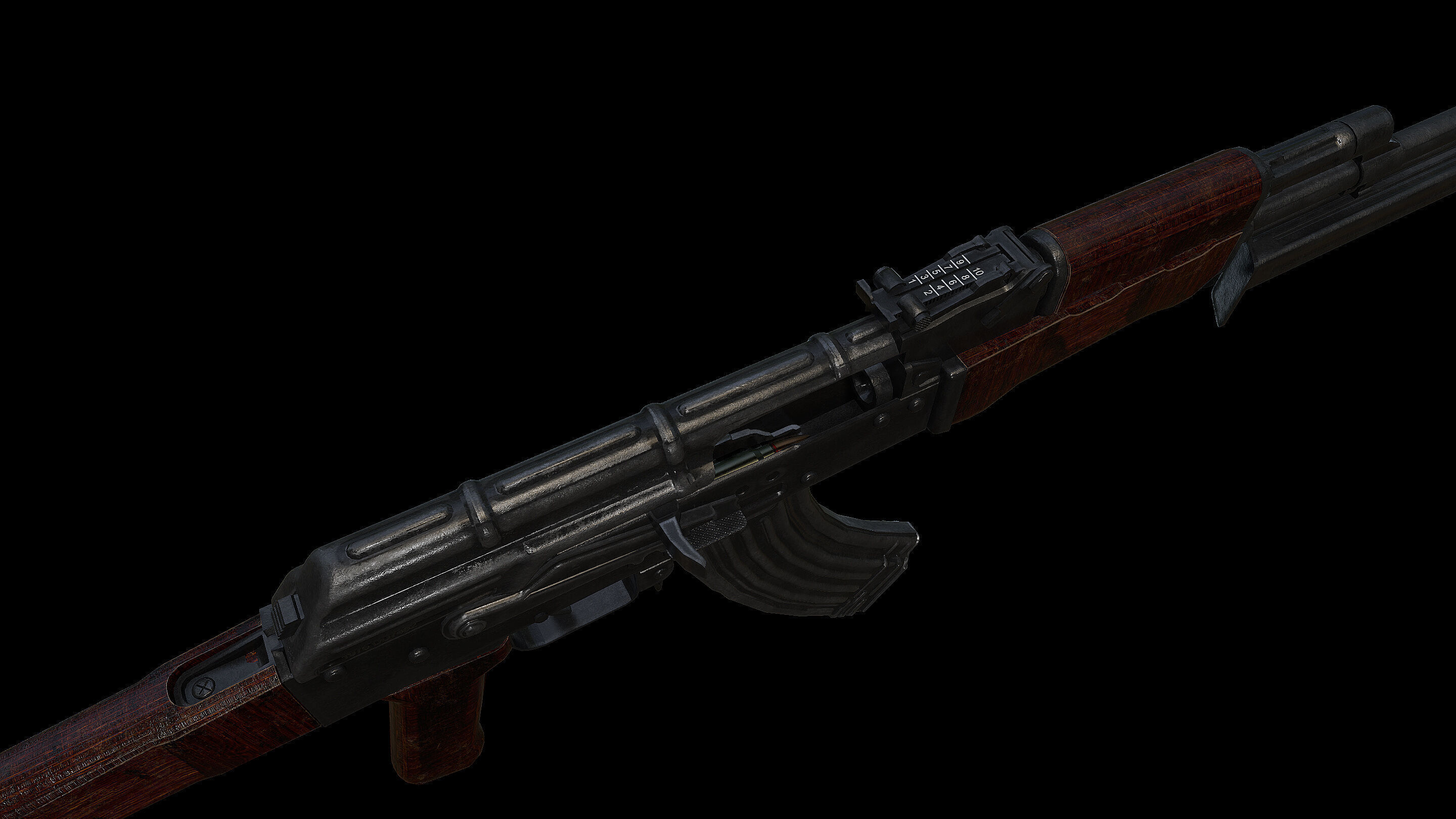 RPK Light Machine Gun Low-poly 3D model_7