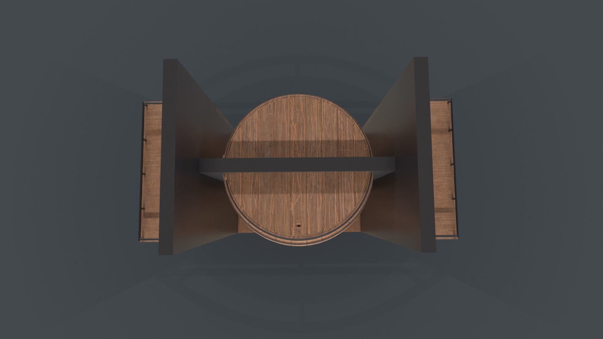 Whiskey barrel stand 3D model_4
