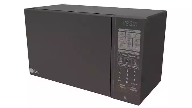Black microwave 3D model