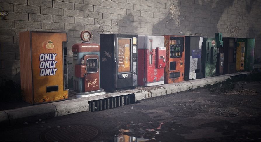 Vending Machines 42 Assets Low-poly 3D model_9