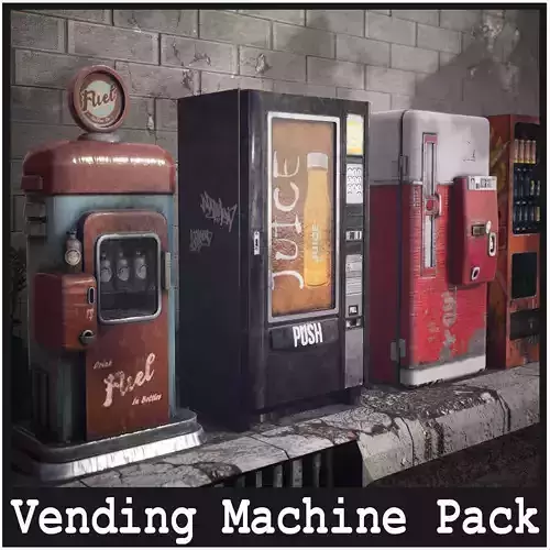 Vending Machines  42 Assets Low-poly 3D model
