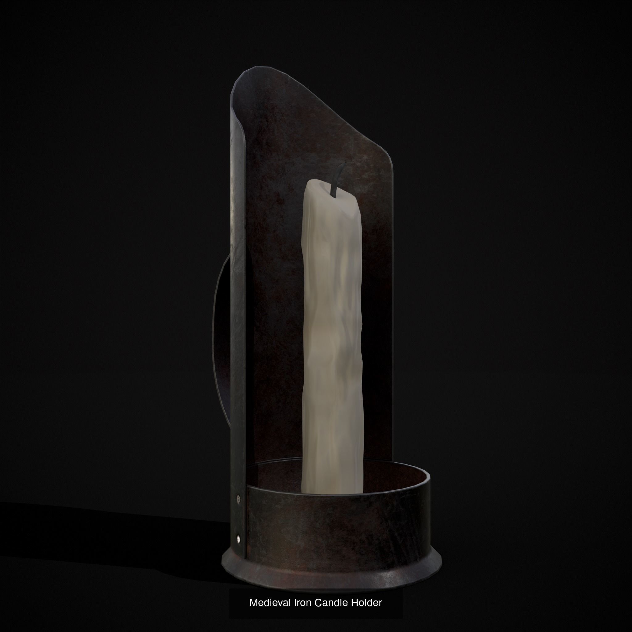 Medieval Four Lights 3D Model Collection_8