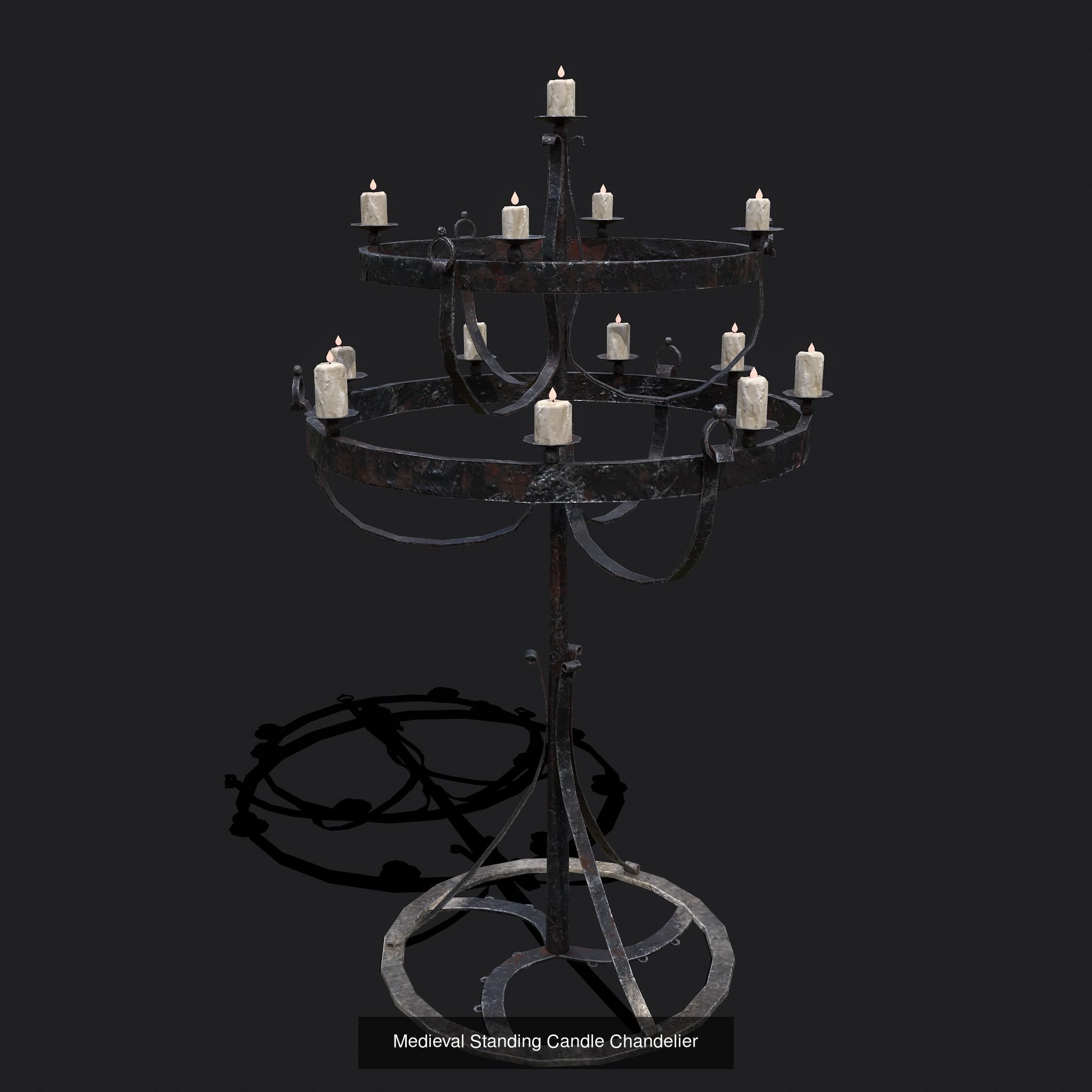 Medieval Nine Lights 3D Model Collection_11