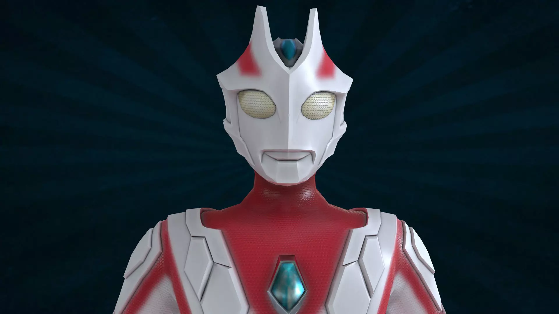 ULTR-001 Rigged UltraMan Low-poly 3D model