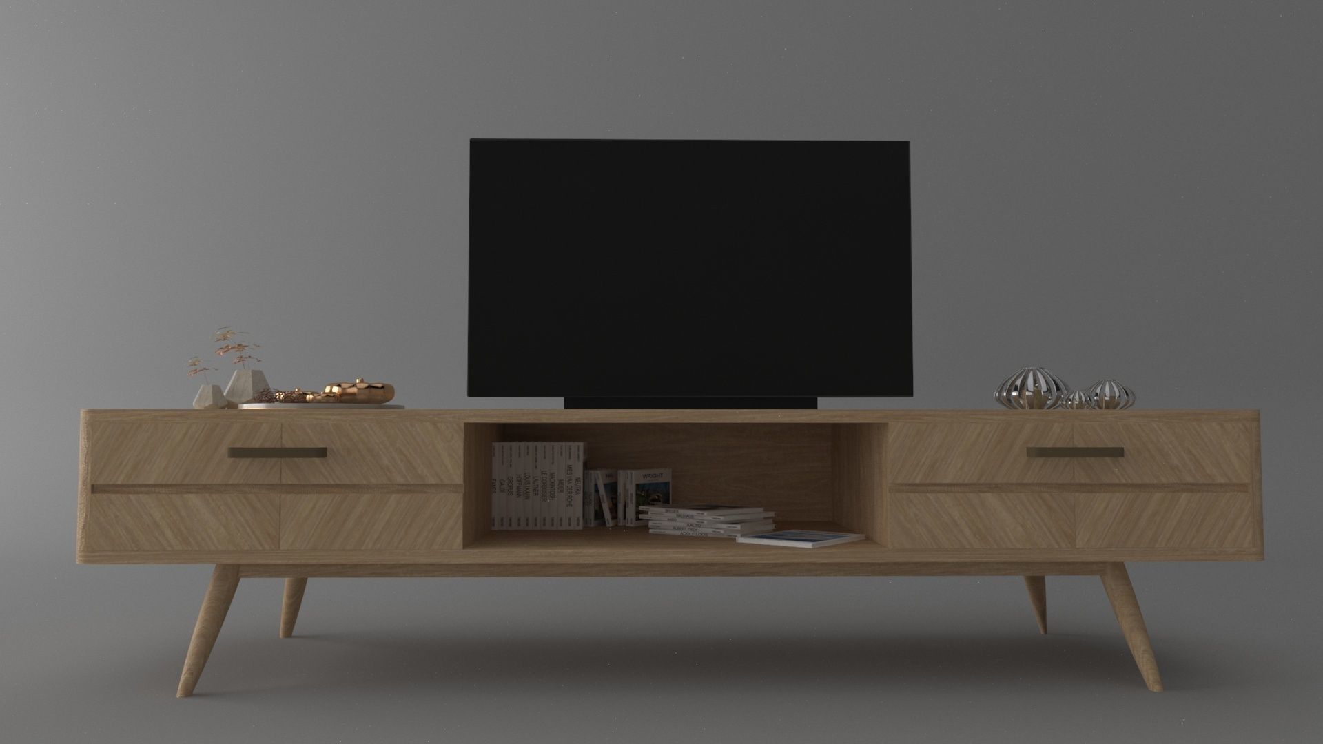 tv unit 3D model_2