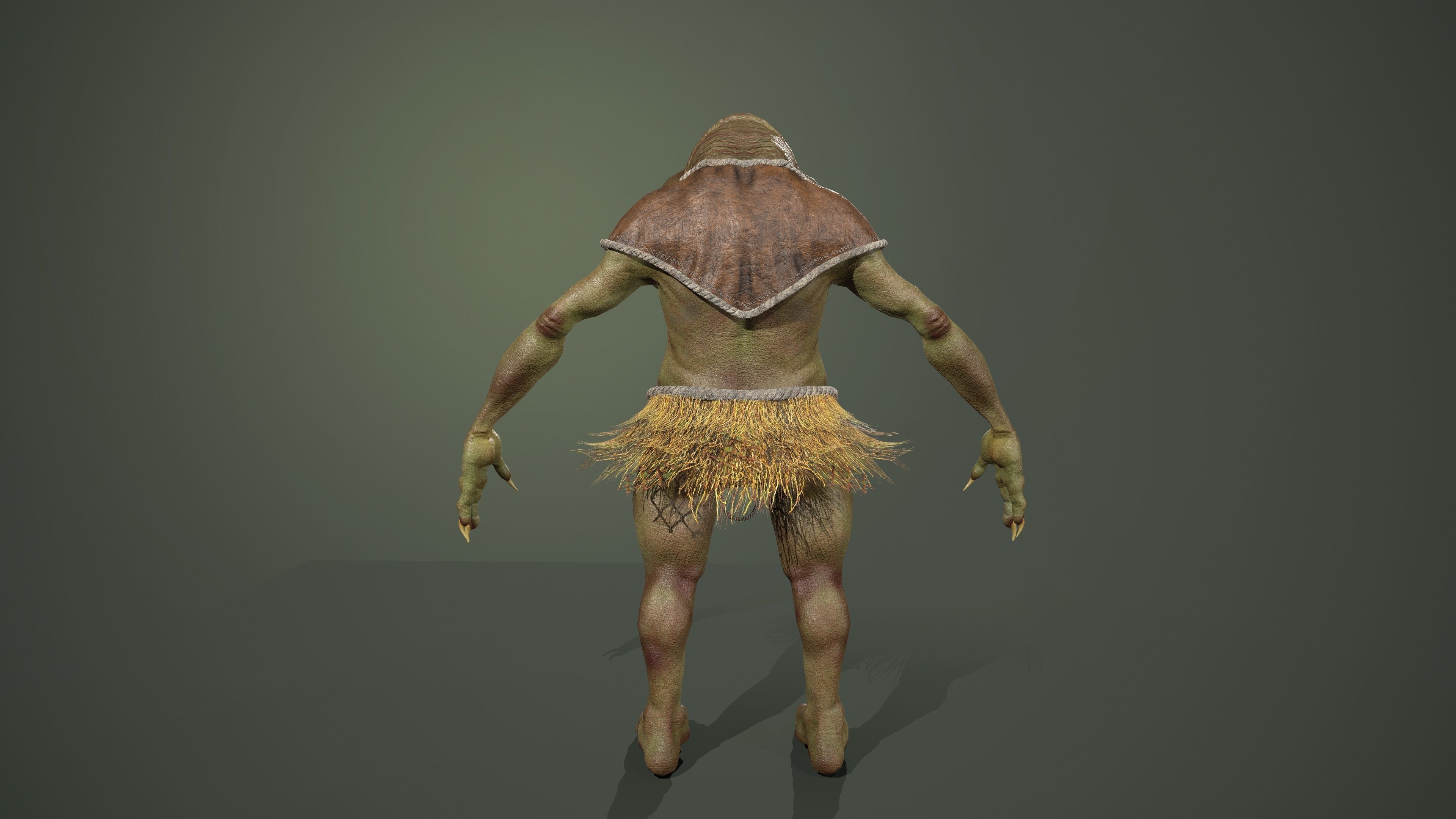 Gecko warrior Low-poly 3D model_11