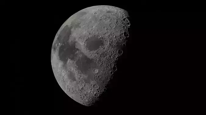 3d Moon model from nasa spacecraft