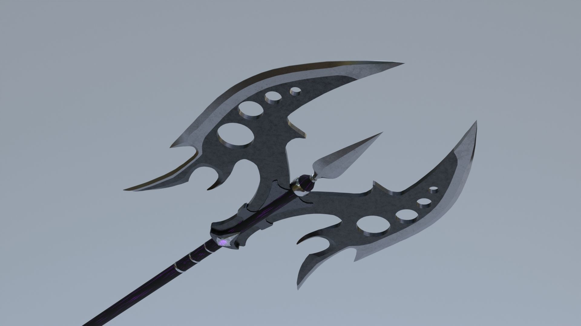 Dark Axe Low-poly 3D model_8