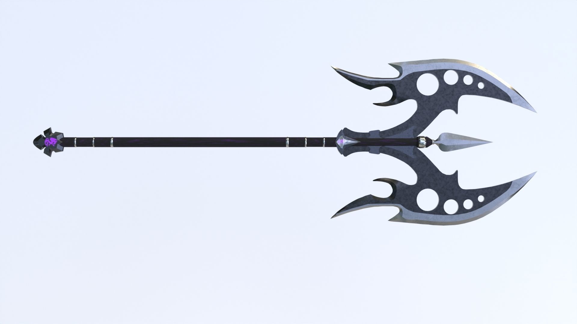 Dark Axe Low-poly 3D model_9